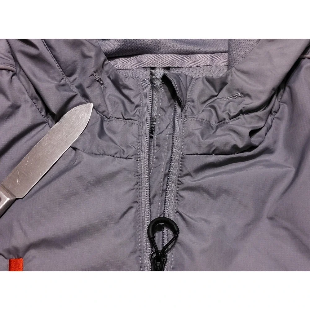 ADIDAS Nebraska Cornhuskers Quilted Insulated Jacket‎ Gray 2XLT XXL 2XL Tall